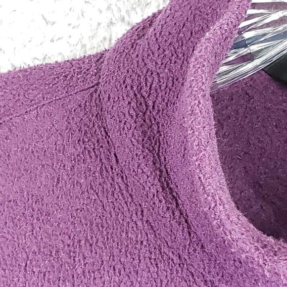 LL Bean Outdoor Fleece Sweater Women’s Small S Full Zip Long Sleeve Purple - Picture 4 of 10